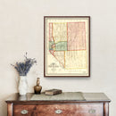 Vintage Map of Nevada 1866