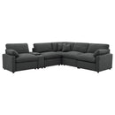 Hollander - 6 Piece Modular Power Reclining Sectional - Dark Gray by HouseOfZazla