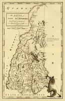 Vintage Map of New Hampshire 1794