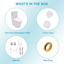 1 Piece Toilet For Bathroom, Dual Flush 1.24 / 1.6 Gpf, Soft Closing Seat - White by HouseOfZazla