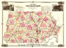 Vintage Map of New Hampshire 1871