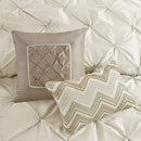 7 Piece Tufted Comforter Set Ivory King