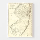 Vintage Map of New Jersey 1795