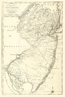 Vintage Map of New Jersey 1795