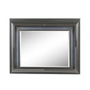 Sawyer Metallic Mirror With LED - Gray by HouseOfZazla