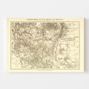 Vintage Map of New Mexico 1879