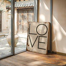 Vintage Modern LOVE Typography Canvas Print