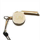 Gold-plated Coach's Whistle with Lanyard by creativegiftsdirect