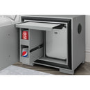 Adelaide - Nightstand With Cooler And Speaker - Gray / Black
