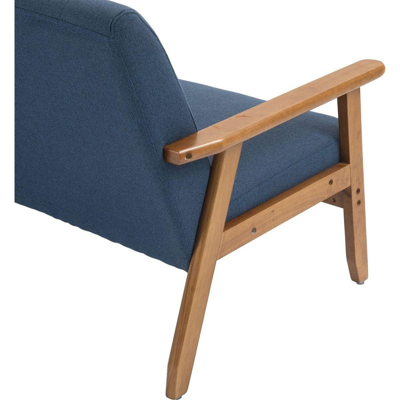 Mid-Century Modern Solid Loveseat Sofa Upholstered Linen Loveseat, 2-Seat Upholstered Loveseat Sofa Modern Couch