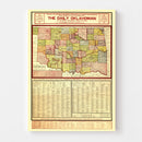 Vintage Map of Oklahoma 1905