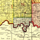 Vintage Map of Oklahoma 1905