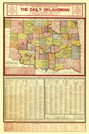 Vintage Map of Oklahoma 1905
