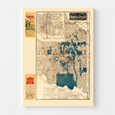 Vintage Map of Oklahoma 1890