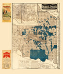 Vintage Map of Oklahoma 1890