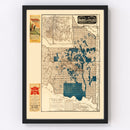 Vintage Map of Oklahoma 1890