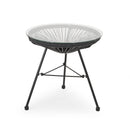 Nusa Modern Rattan Side Table With Tempered Glass Top by HouseOfZazla