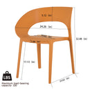 4 Piece Set Of Modern Designed Single Chairs With Folding Square Table by HouseOfZazla