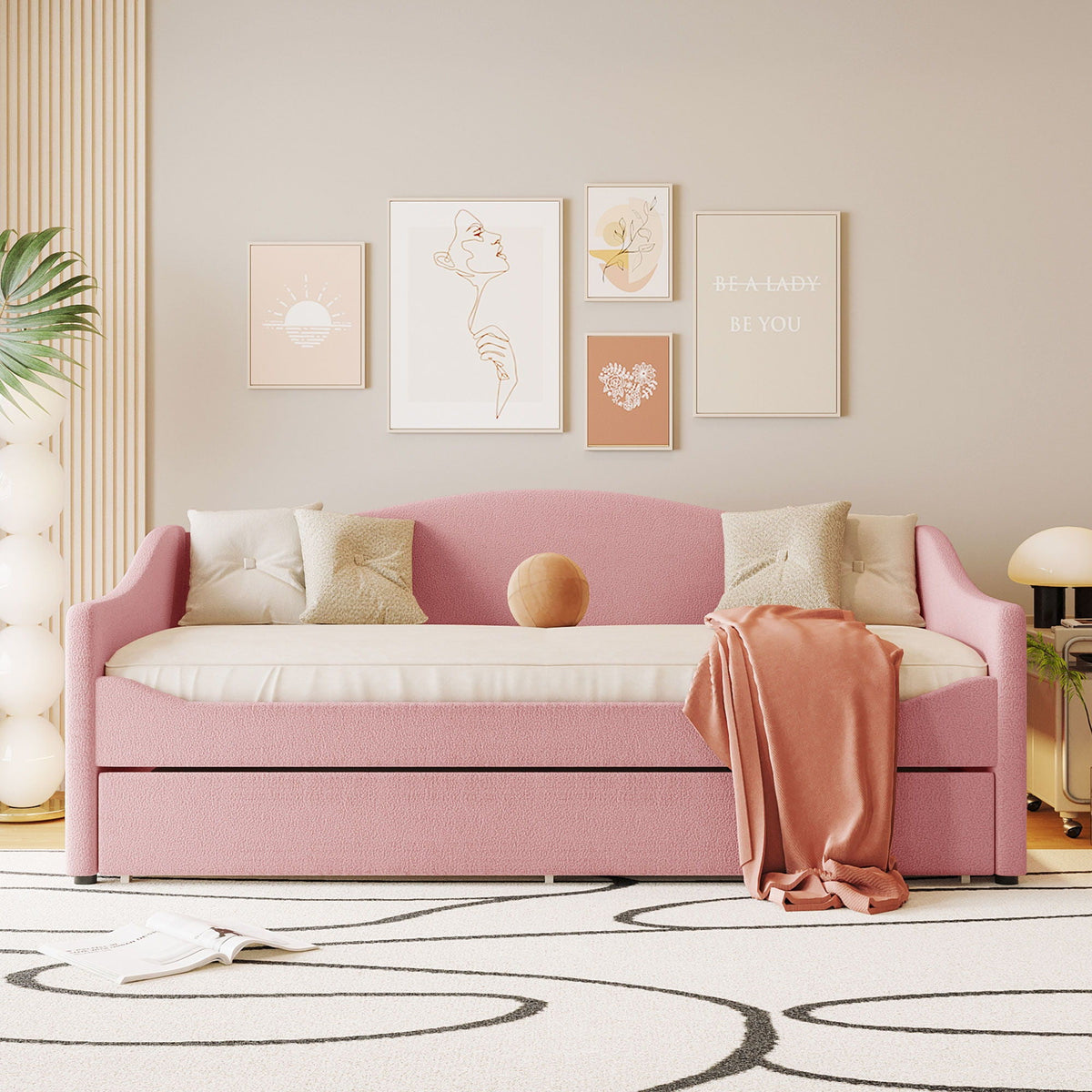 Design Upholstered Daybed With Light And Trundle, photo 6 of 21