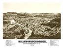 Vintage Map of Hillsborough-Bridge, New Hampshire 1884