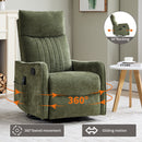 Green Heat Massage Manual Recliner Chair