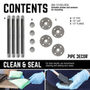 1/2 in. x 10 in. Clothing Hanging Bracket Kit, 4-Pack by PIPE DECOR