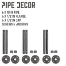 1/2 in. x 10 in. Shelf Bracket Kit, 6 Pack