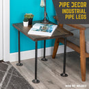 1/2 in. x 18 in. Round Flange Pipe Table Legs - 4 Pack