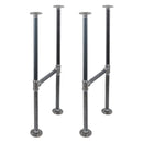 H-Leg Bar Height Pipe Table Legs (Set of 2)