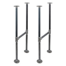 H-Leg Bar Height Pipe Table Legs (Set of 2) by PIPE DECOR