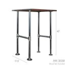 H-Leg Bar Height Pipe Table Legs (Set of 2) by PIPE DECOR