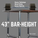 H-Leg Bar Height Pipe Table Legs (Set of 2) by PIPE DECOR