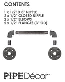 1/2 in. x 8 in. Barn Door Handle - 12.5 in. L