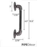 1/2 in. x 8 in. Barn Door Handle - 12.5 in. L