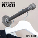 1/2 in. x 8 in. Clothing Hanging Bracket Kit, 4-Pack by PIPE DECOR