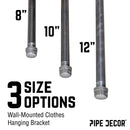 1/2 in. x 8 in. Clothing Hanging Bracket Kit, 4-Pack by PIPE DECOR