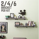 1/2 in. x 8 in. Shelf Bracket Kit, 6 Pack