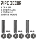 1/2 in. x 8 in. Shelf Bracket Kit, 6 Pack