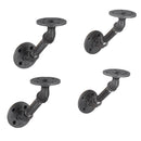 1/2 in. x 4 in. Double Flange Angled Bracket Kit, 4 Pack