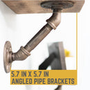 1/2 in. x 4 in. Double Flange Angled Bracket Kit, 4 Pack
