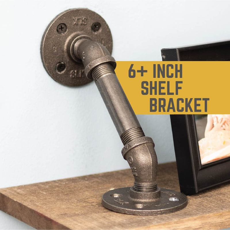 1/2 in. x 4 in. Double Flange Angled Bracket Kit, 4 Pack