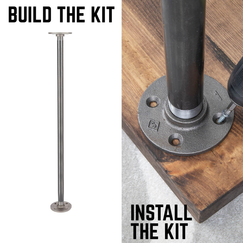 1/2 in. x 24 in. Round Flange Pipe Table Legs - 4 Pack
