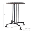 Black Jack Bar Height Pipe Table Legs by PIPE DECOR