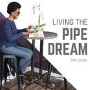 Black Jack Bar Height Pipe Table Legs by PIPE DECOR