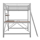 Loft Bed With Desk And Shelf, Modern Design by HouseOfZazla