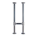 1 in. Heavy Duty H Round Flange Desk Support Leg - 1 Leg