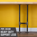 1 in. Heavy Duty H Round Flange Desk Support Leg - 1 Leg