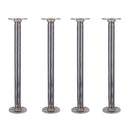 1 in. x 18 in. Round Flange Pipe Table Legs - 4 Pack