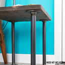 1 in. x 18 in. Round Flange Pipe Table Legs - 4 Pack by PIPE DECOR