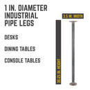 1 in. x 30 in. Round Flange Pipe Table Legs - 4 Pack